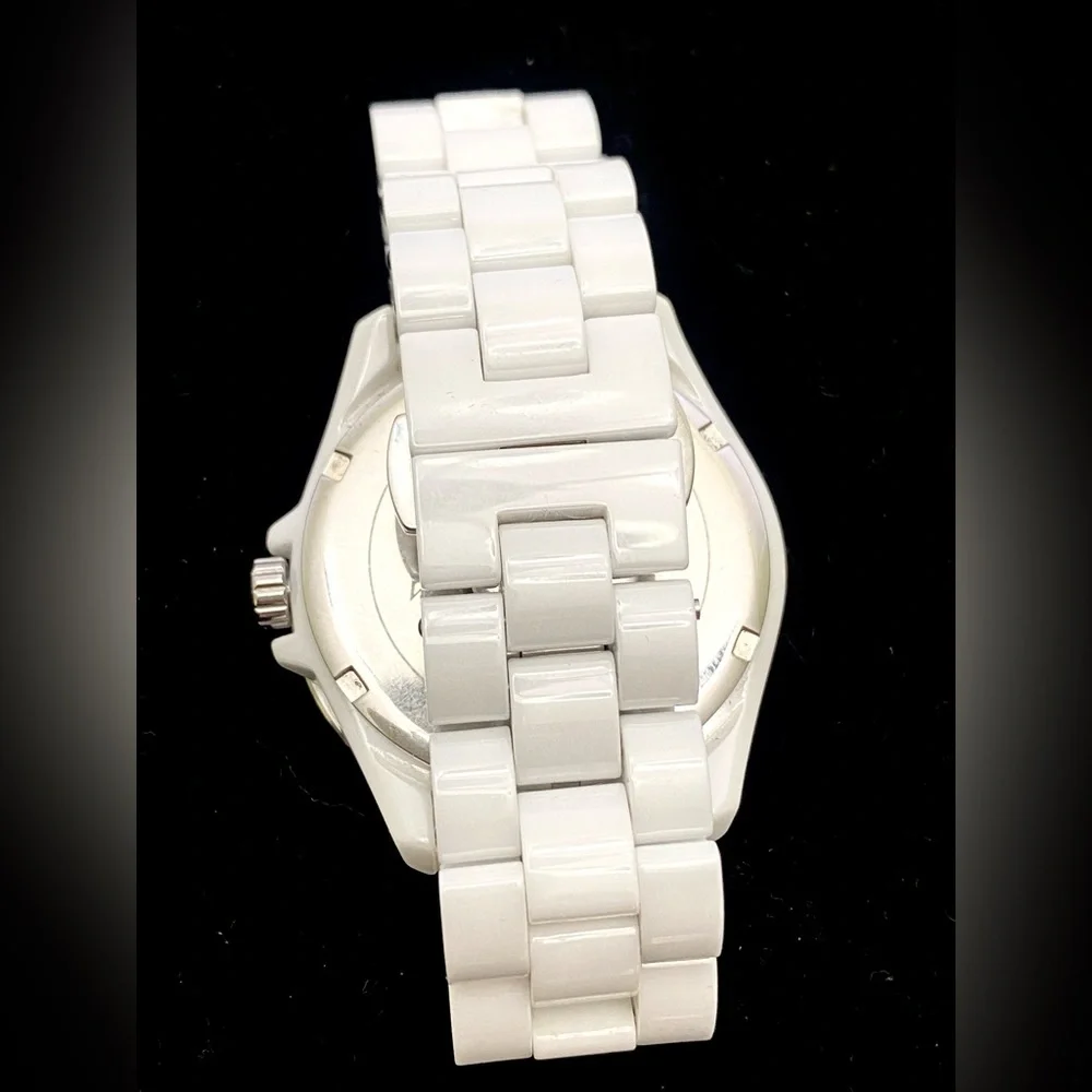 Peugeot Women's White Ceramic Crystal Wrist Watch 36mm